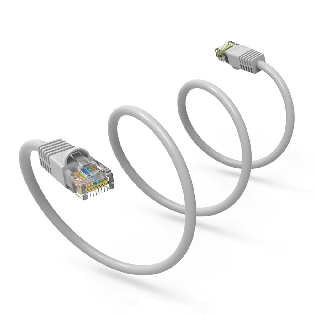 3FT Cat6 RJ45 Ethernet LAN Network UTP Snagless Patch Cable Pure Copper Gray