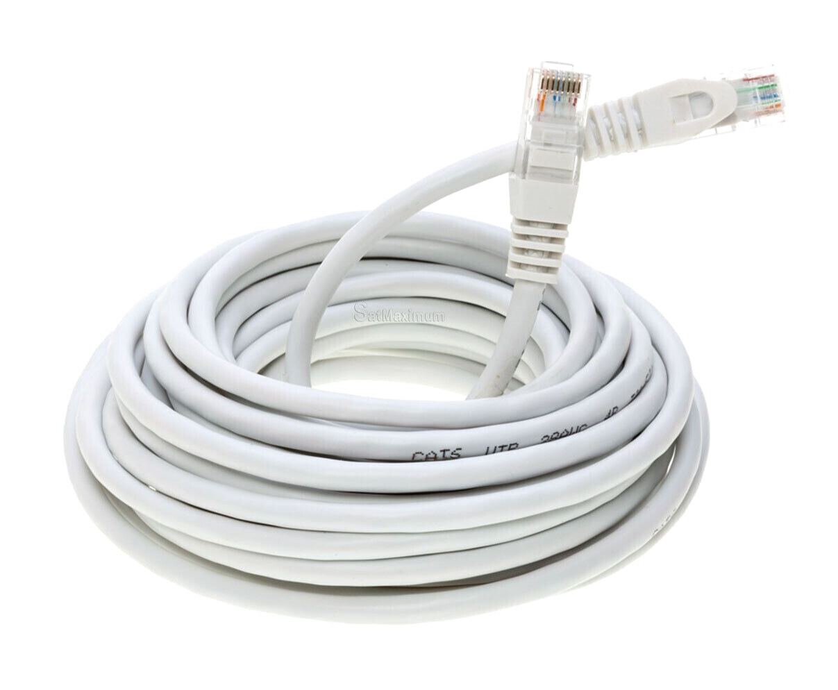 CAT6e/CAT6 Ethernet Network Patch Cable 550MHz LAN Cable White 25FT- 200FT LOT