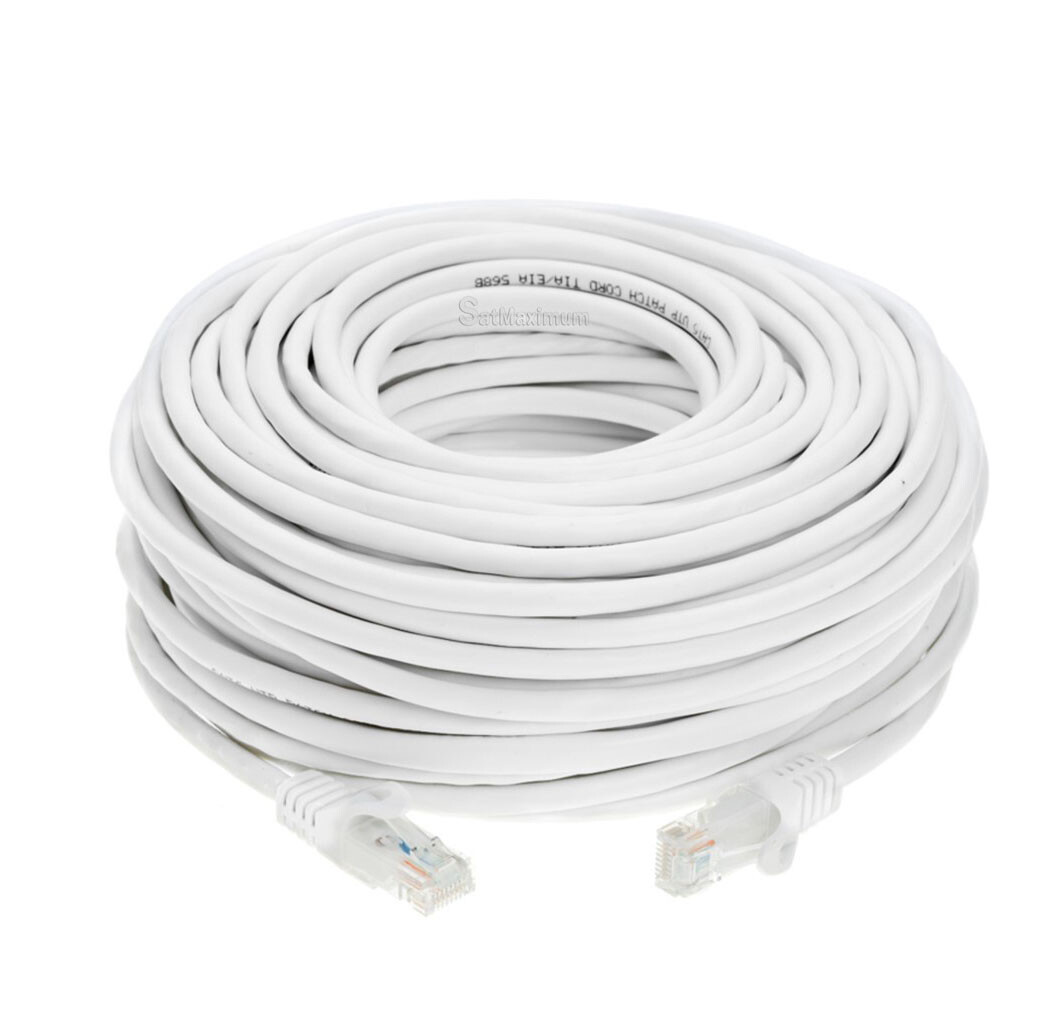 CAT6e/CAT6 Ethernet Network Patch Cable 550MHz LAN Cable White 25FT- 200FT LOT