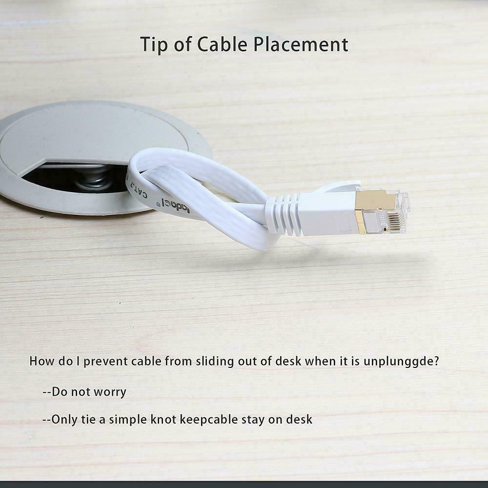 Cat7 RJ45 Ethernet Flat Patch Network LAN Shielded Internet Cable 50ft 100ft US
