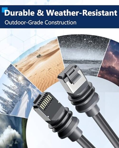 Starlink Gen 3 Cable 16FT, Outdoor-Grade Construction Starlink 16.0 Feet