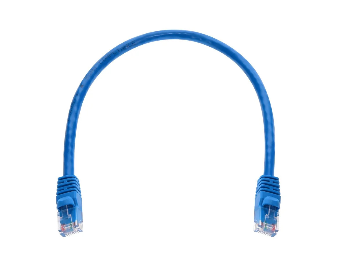 Cat6 Ethernet Patch Cable Network Internet Cord RJ45 Stranded UTP 24AWG 1ft Blue