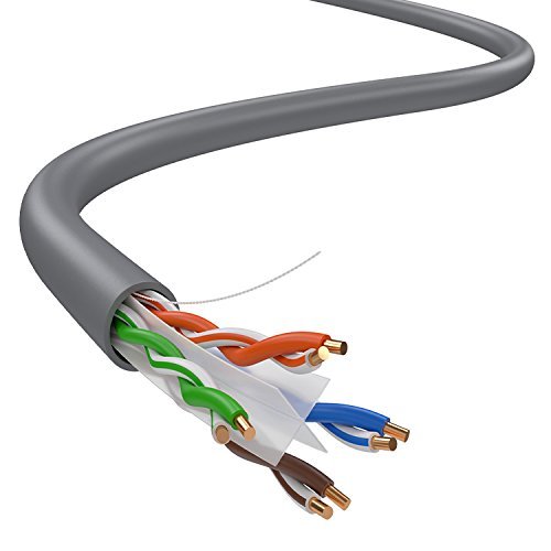 CAT6 1000FT UTP CABLE SOLID 23 AWG LAN NETWORK ETHERNET BULK WIRE 550MHz GRAY
