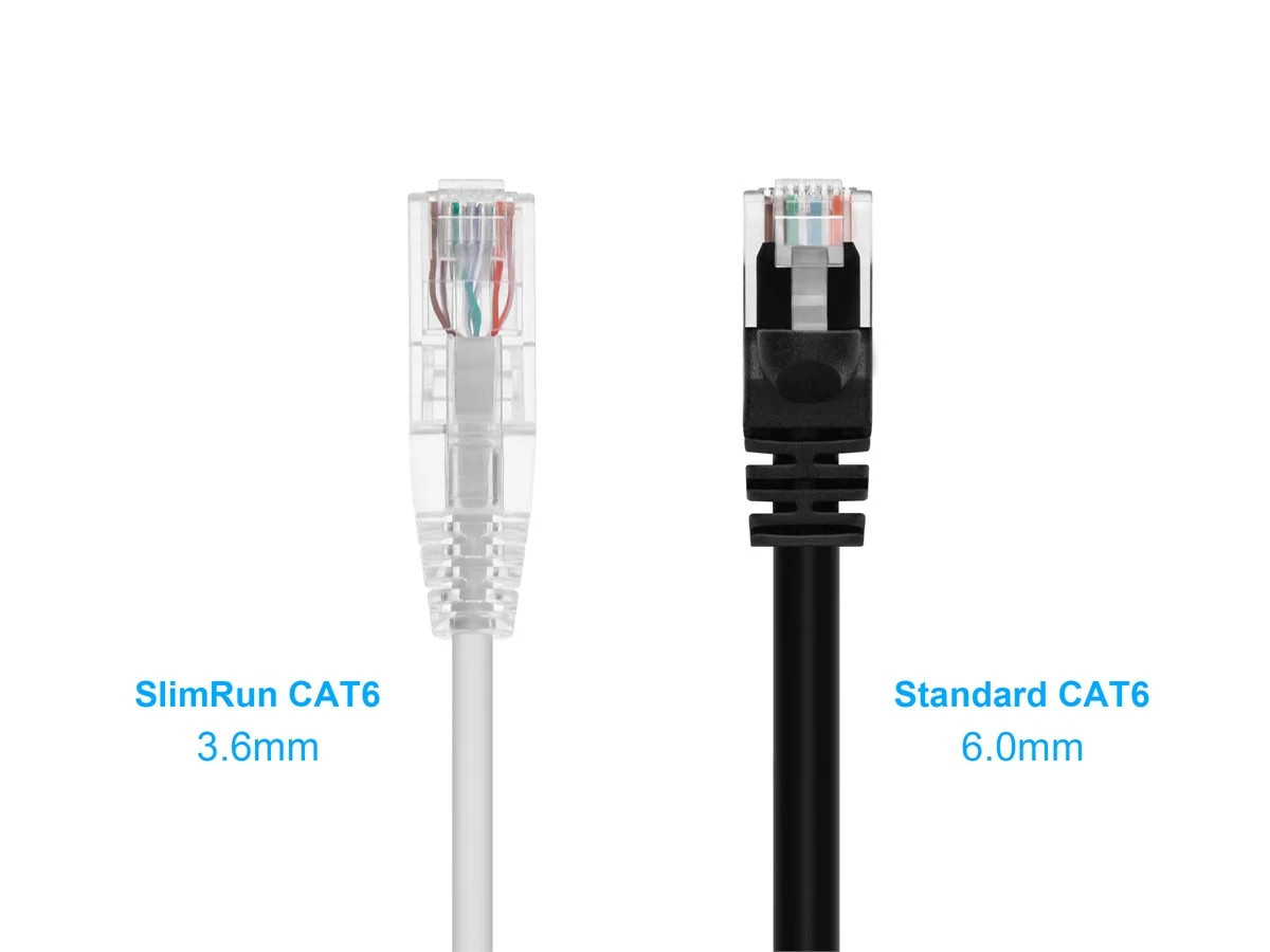 Monoprice Cat6 Ethernet Patch Cable – 3 feet – White | Snagless RJ45 Stranded