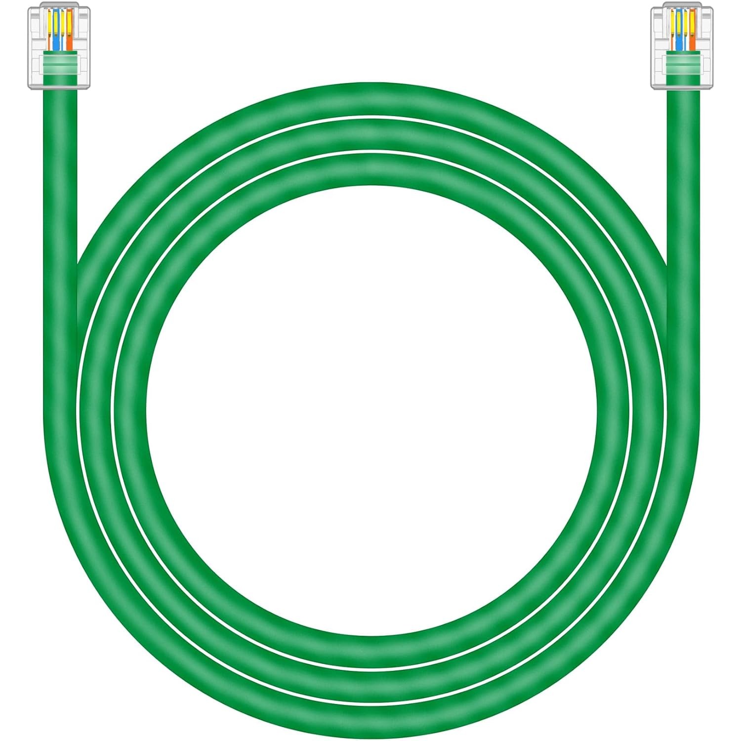NECABLES CAT5E RJ11 Data Cable DSL 3ft Heavy Duty High-Speed for 3 feet