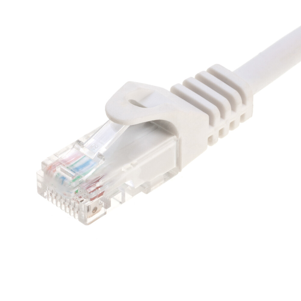 CAT5 Ethernet Patch Cable RJ-45 LAN Internet Cord White 25FT-200FT Multipack LOT