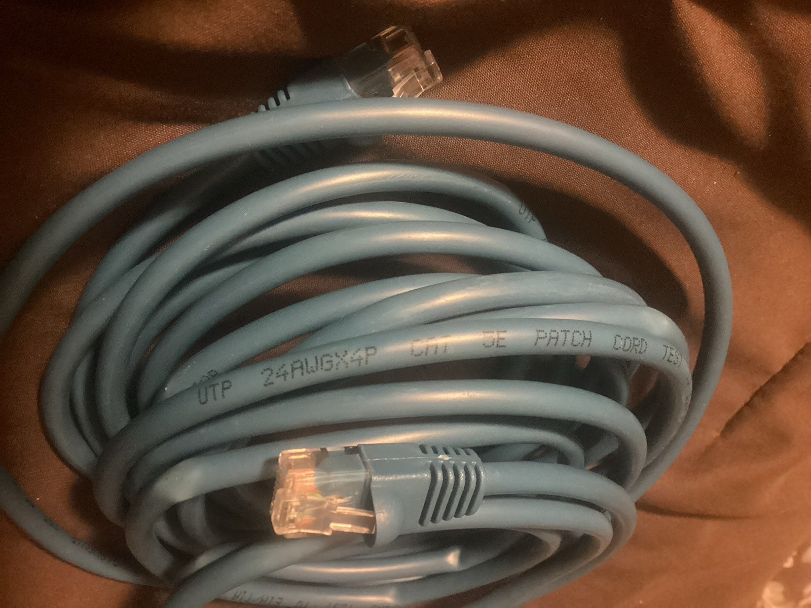 10 ft 6-pack UTP 24 AWGX4P CAT 5E PATCH CORDS TEST TO EIA/TIA 568B