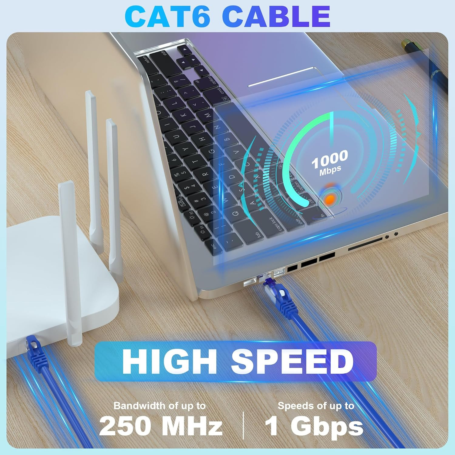 Cat 6 Outdoor Ethernet Cable Bulk 500Ft (30 RJ45), 23AWG Cat 6 Shielded Ethernet
