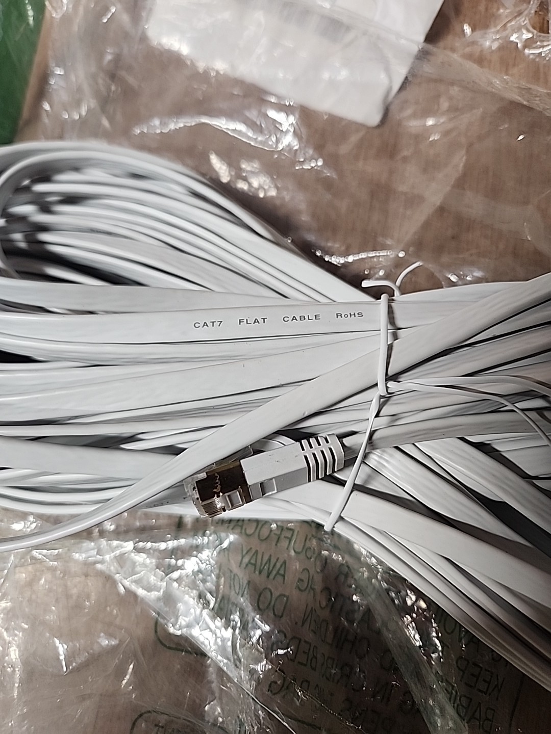 Cat 7 Ethernet Cable 15m Flat Network Cable RJ45 10Gbps 600MHz Shielded STP
