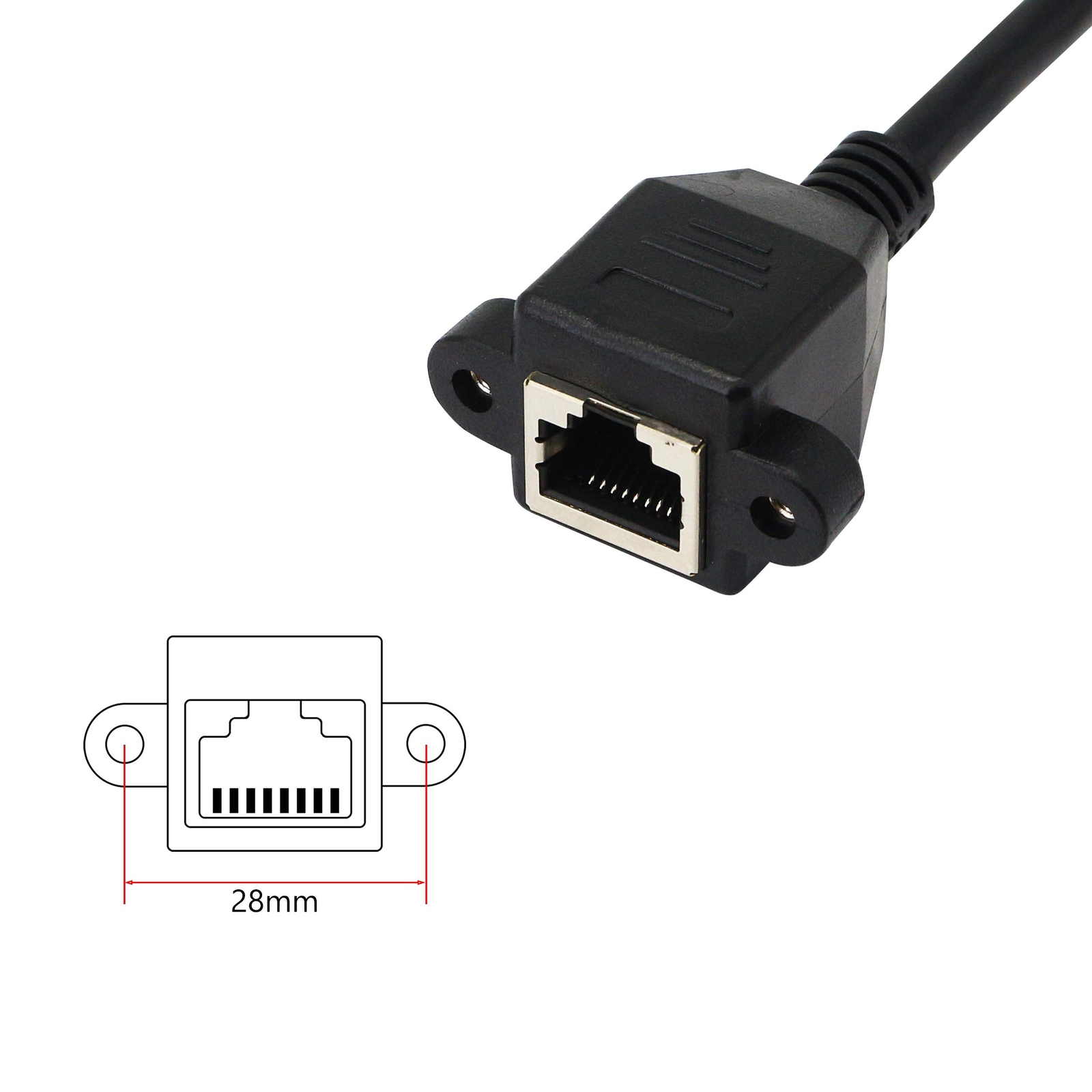 Rj45 Ethernet Adapter Cable 90 Angle Right Male To Famale Ethernet Switch Adapte