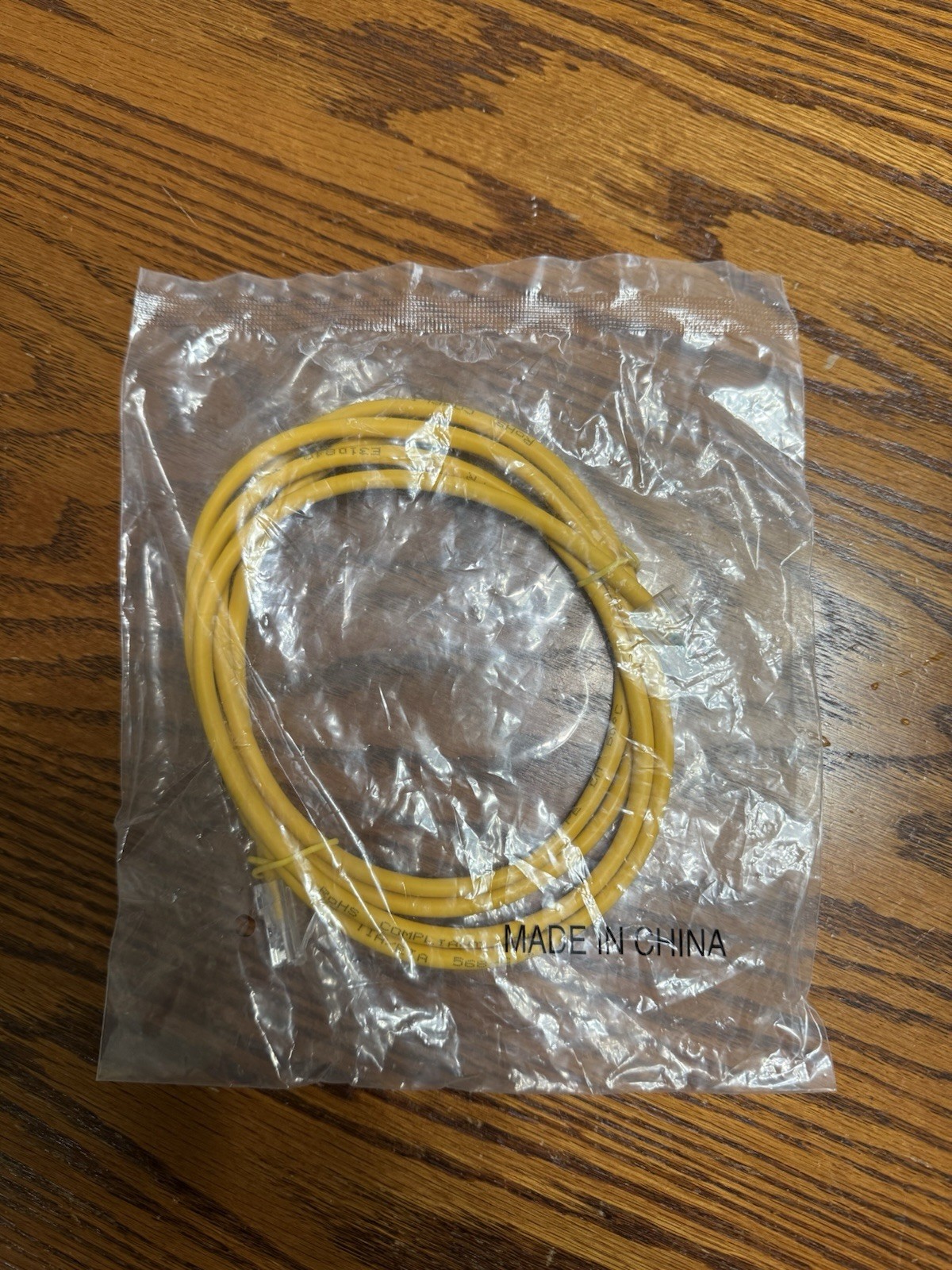 Ethernet Cable RoHs Compliant Yellow New In Sealed Packaging