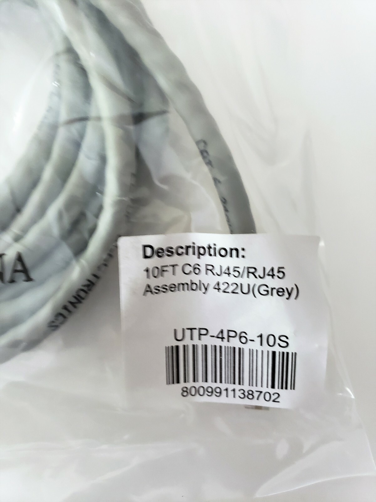 Cat 6 Ethernet Patch Cable 10ft 2-Pack EIA/TIA RJ45 568B.2-1