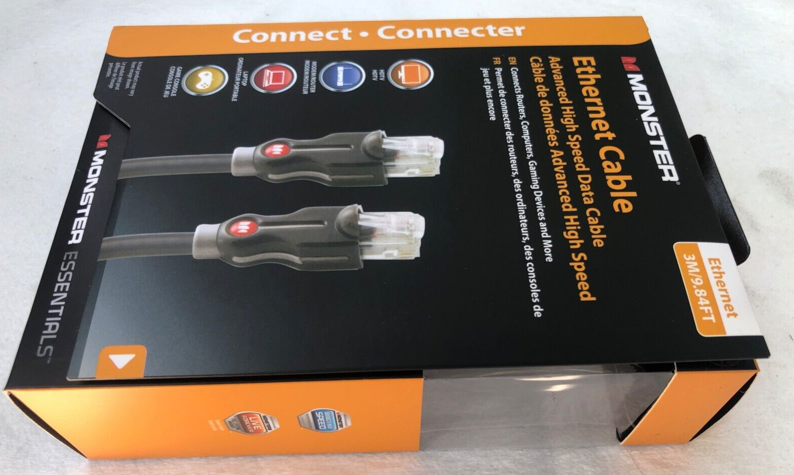 Monster Ethernet Cable – Advanced High Speed Data Cable – 3 Meter/9.84 Feet NEW