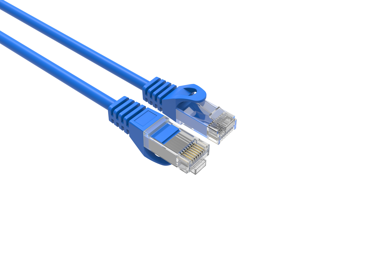 CAT6 Slim Ethernet Patch Cable Blue 28 AWG 1FT 5 PACK