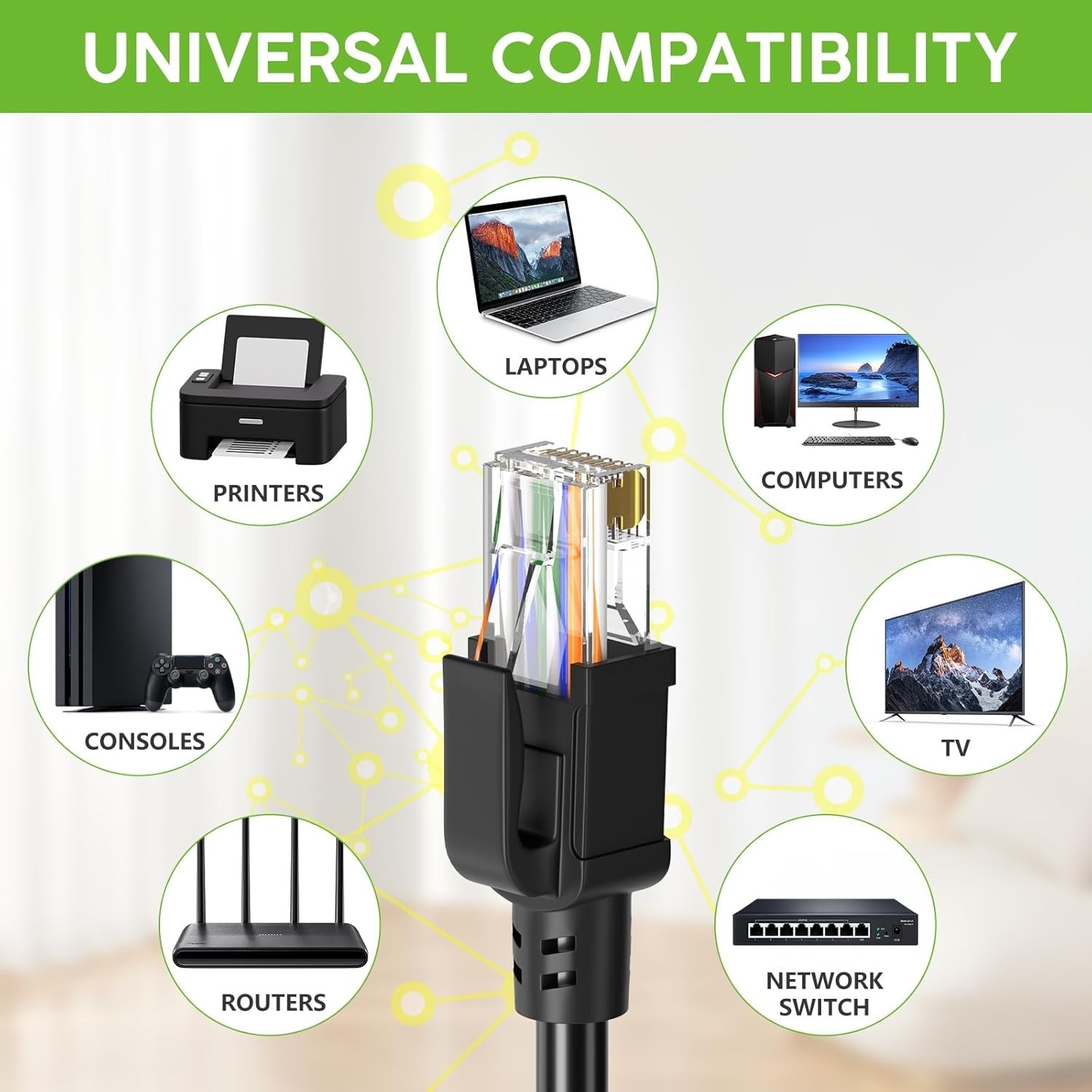 200 ft Cat-6 Outdoor Ethernet Cable – 10 Gbps, UV Resistant, Waterproof Quality