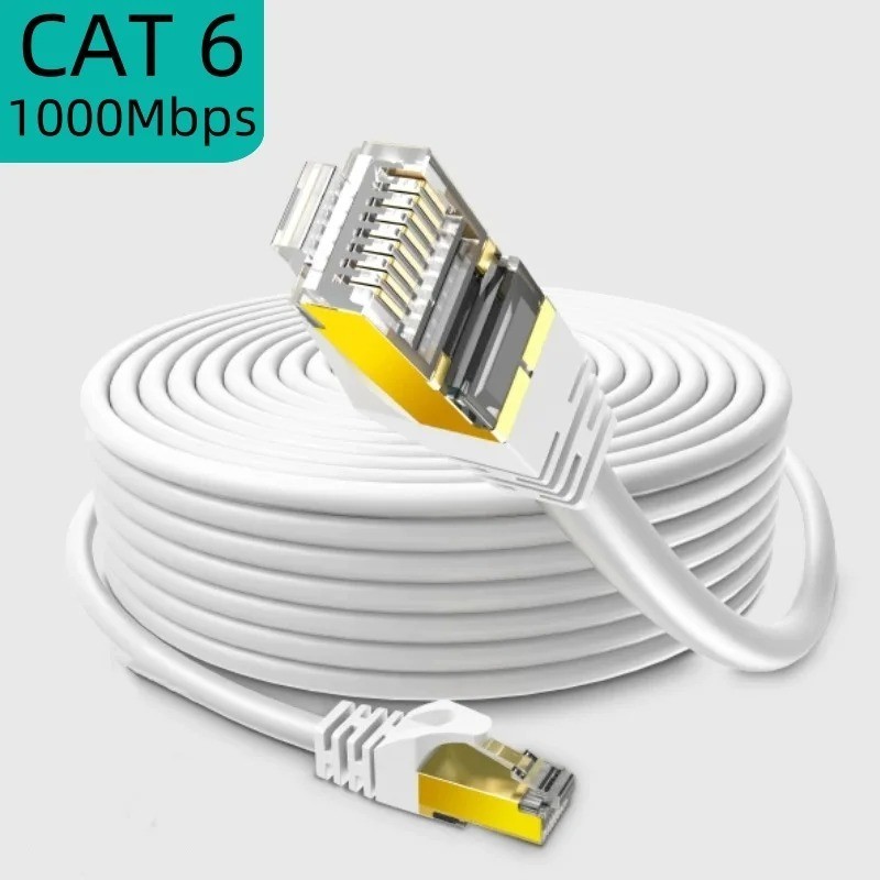 Cat 6 Flat Ethernet Cable 5M/10M/15M/20M/25M/30M High Speed RJ45 LAN Network Cab