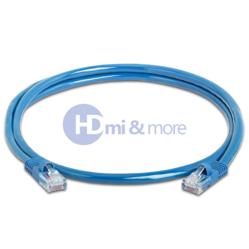 3 Feet CAT5e Cable Ethernet Lan Network RJ45 Patch Cord Internet Blue – LOT of 4