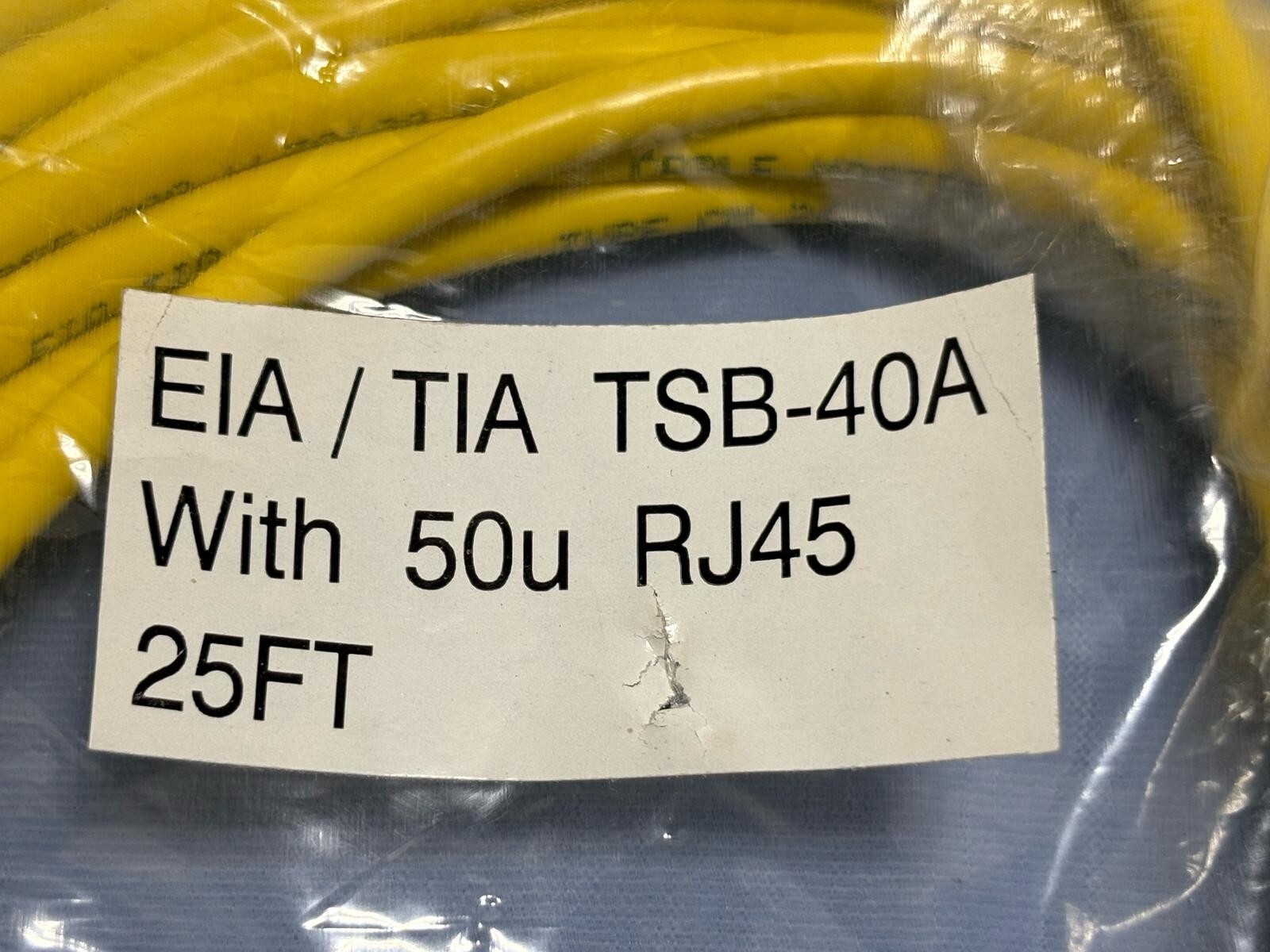 *LOT OF 10* Cat 5E 25FT Ethernet Cable EIA/TIA RJ45 TSB-40A 50U