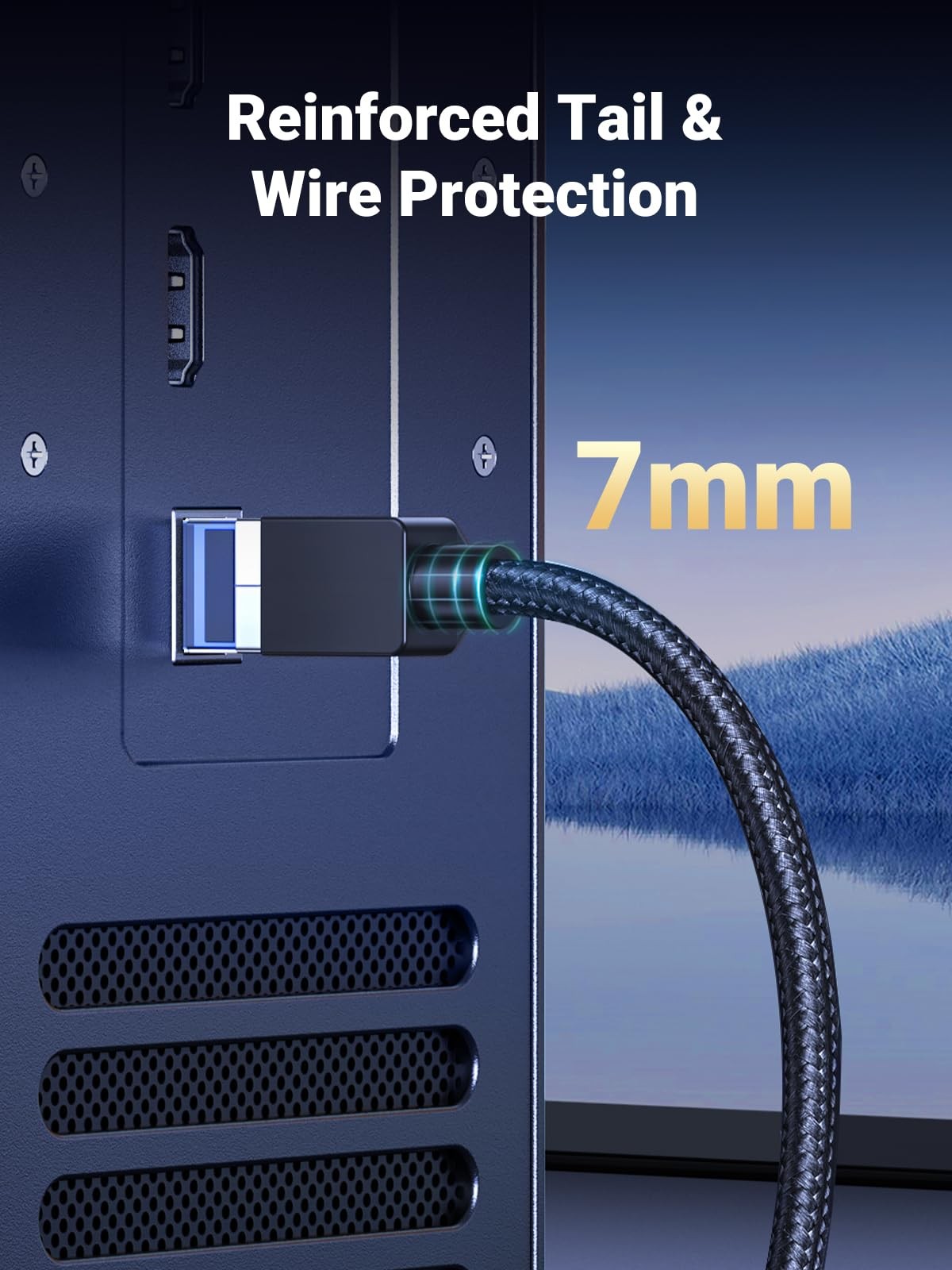 1 Pack High Speed 40Gbps Cat8 Ethernet Cable 15FT Braided Shielded Network Cord