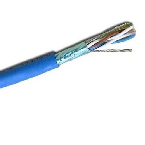 1000′ Ft CAT6 23 AWG Shielded STP Ethernet Network Cable Blue Solid Twisted Pair