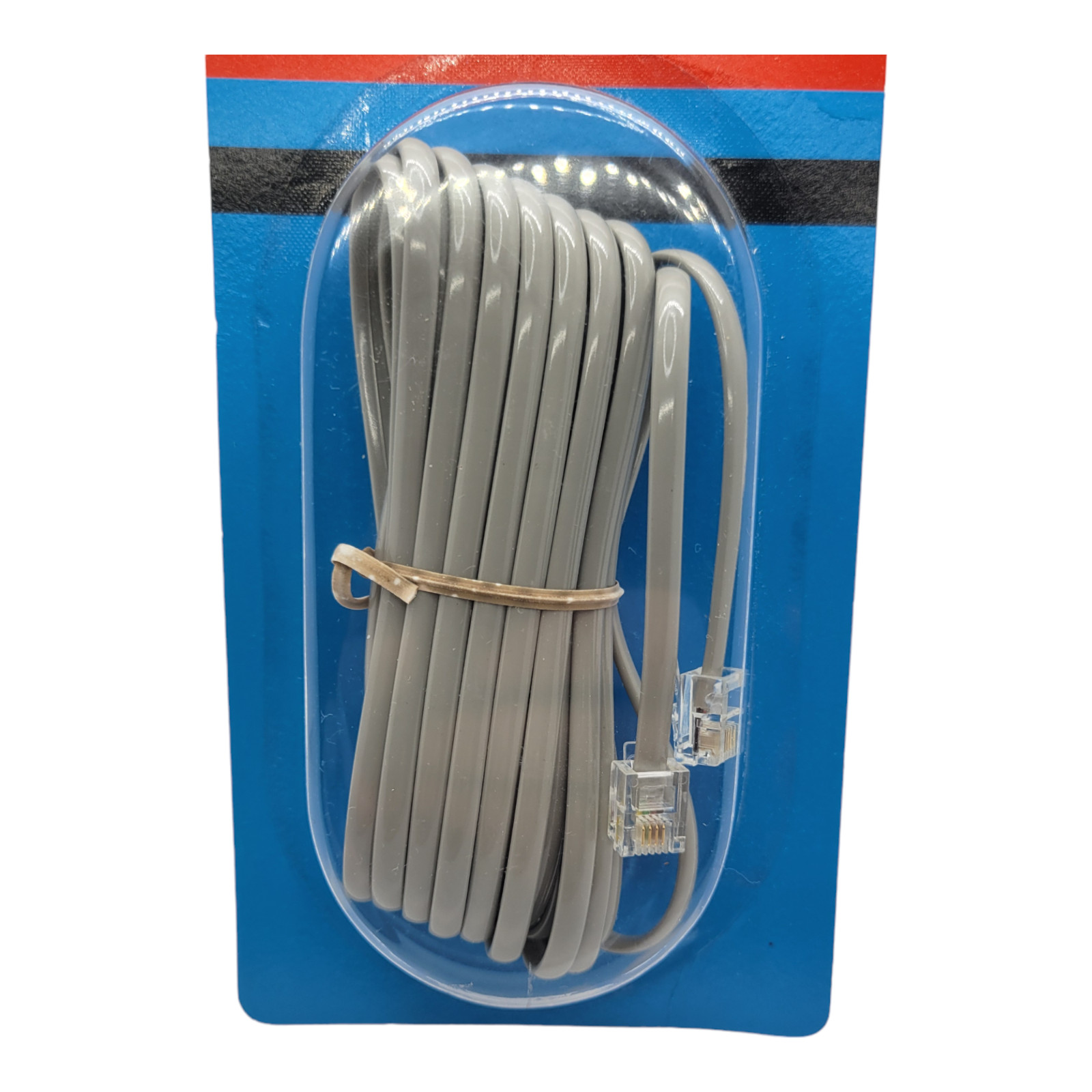 AT&T 14′ Line Cord Telephone Cable Wall to Phone Silver Satin D4BU-29 105504401