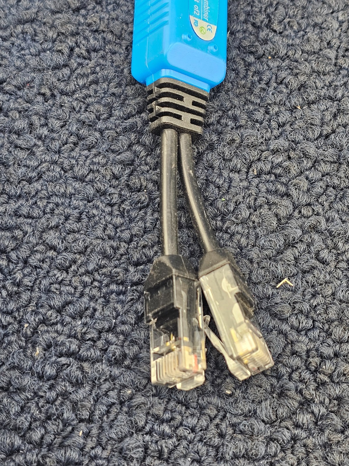 (QTY 2) RJ45 Splitter Combiner POE Ethernet Cable 2i-n-1 Data Adapters Connector