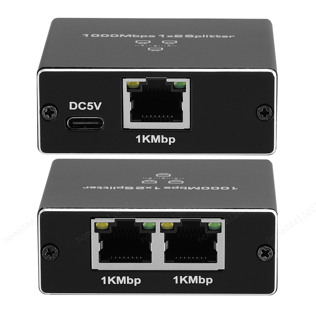 1000Mbps Ethernet Splitter Adapter RJ45 Cable LAN Network Internet 1 IN 2 Out