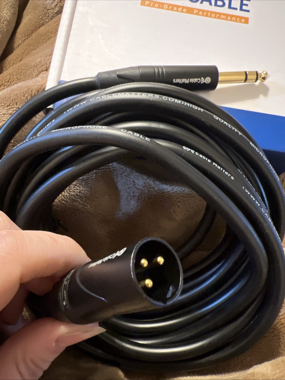 NEW Genuine Cable Matters 6.35MM TRS XLR MALE 2 M Balanced Cable – 15 ft Length