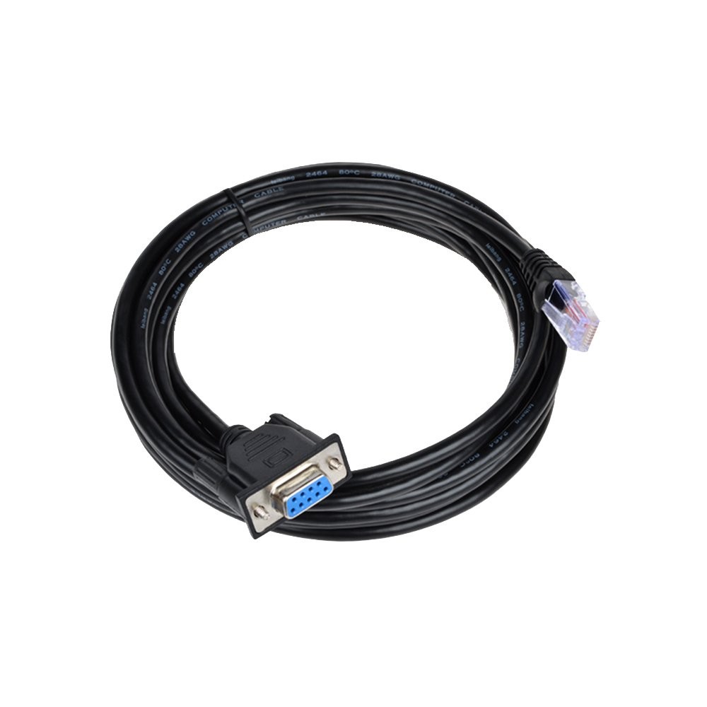 LFHUKEJI RJ45 to RS232, DB9 9-Pin Serial Port Female 4.9FT, Black