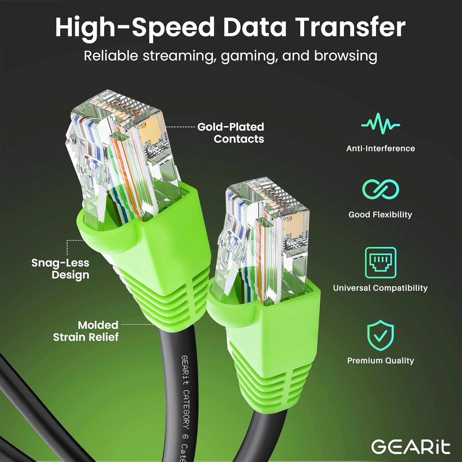 200 ft Cat-6 Outdoor Ethernet Cable – 10 Gbps, UV Resistant, Waterproof Quality