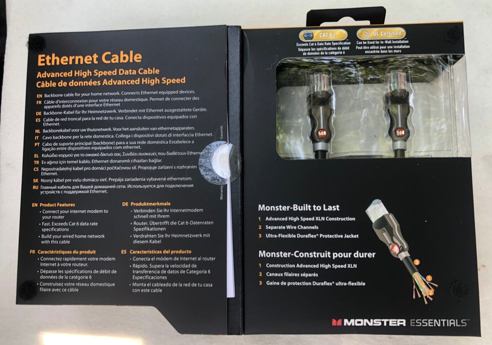 Monster Ethernet Cable – Advanced High Speed Data Cable – 3 Meter/9.84 Feet NEW