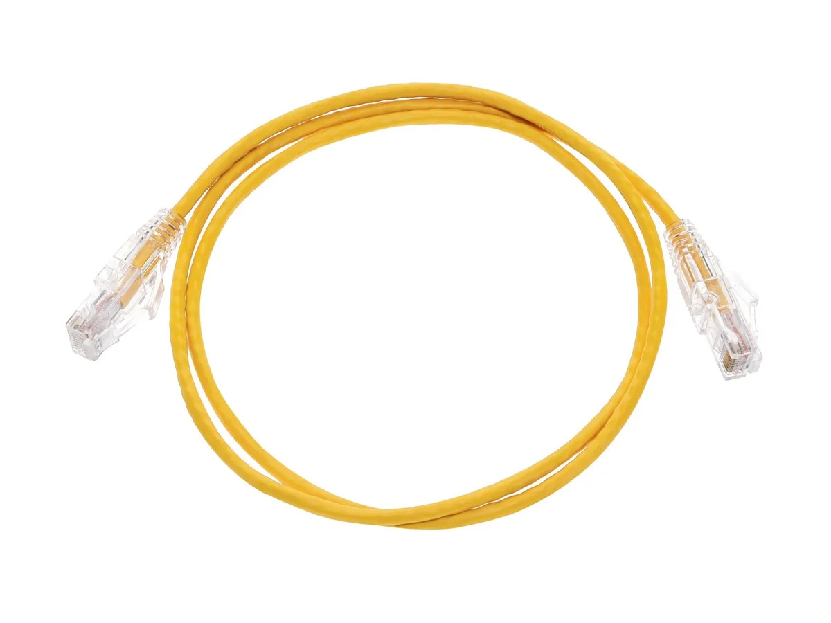 Monoprice Cat6 Ethernet Patch Cable – 3 feet – Yellow | Snagless RJ45 Stranded