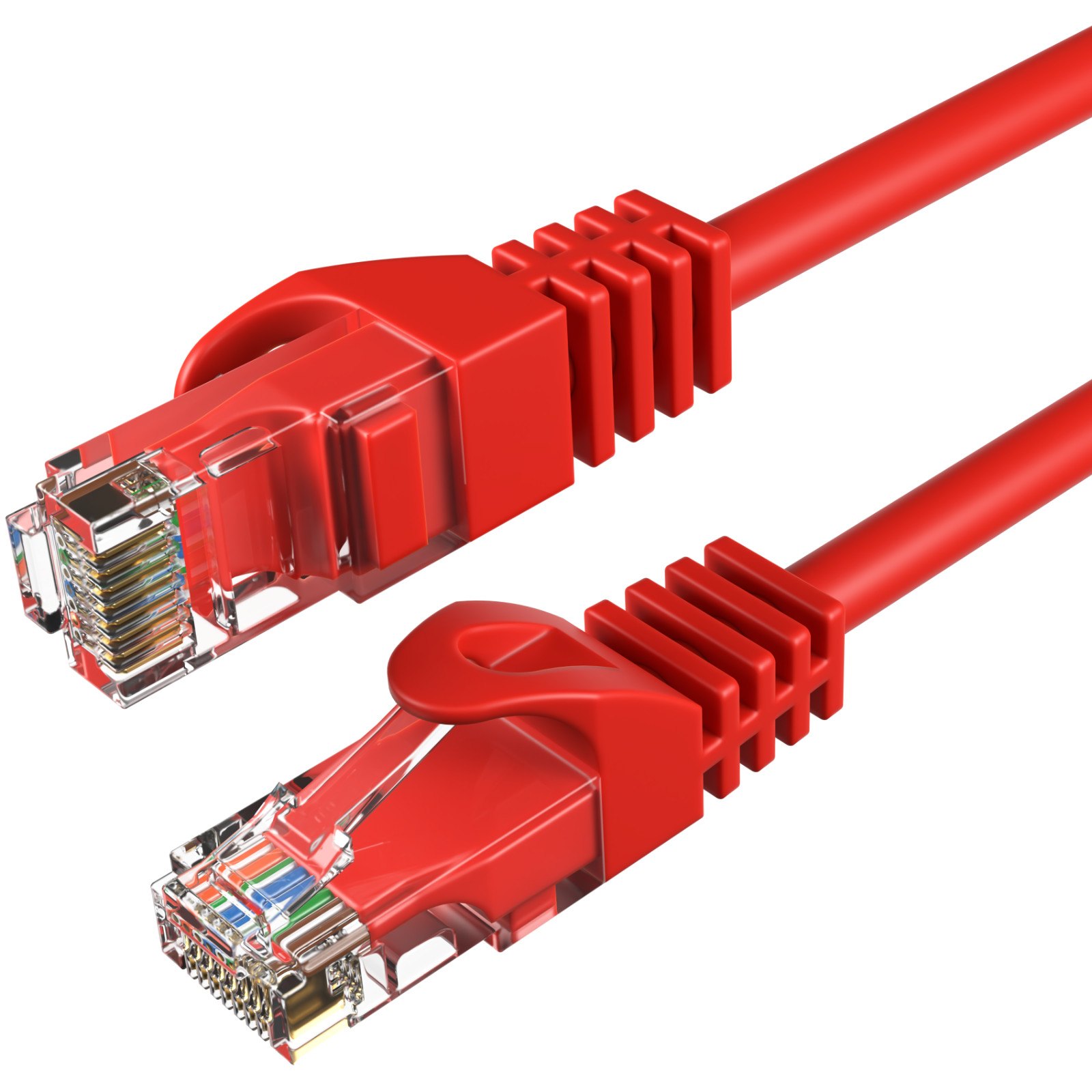 3-Pack – CAT6 Ethernet Cable LAN Network RJ45 Patch Cord 3FT-200FT, Red Lot