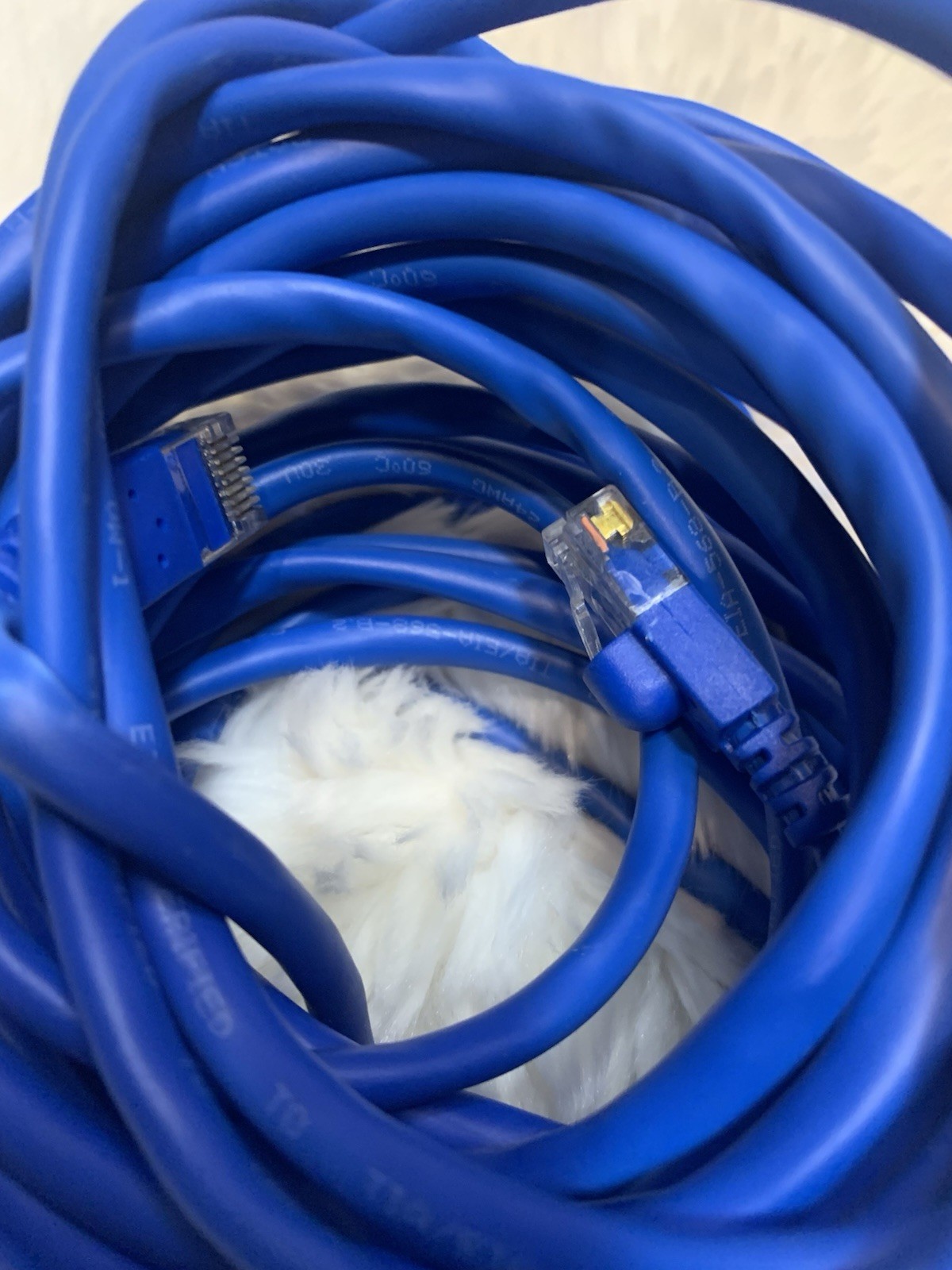 Cat 5e 10ft Ethernet Patch Cable RJ-45 to RJ-45 Blue Universal