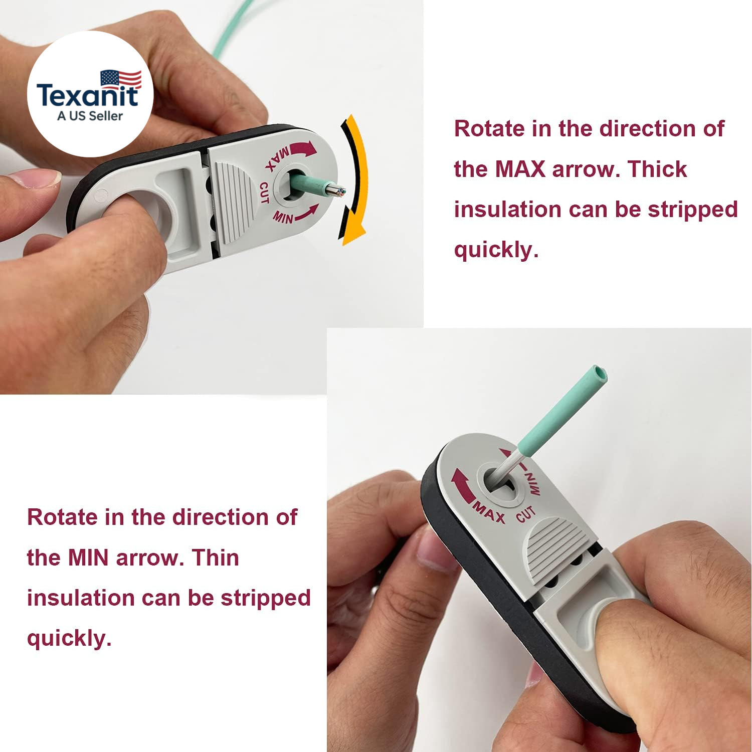 Universal Network Wire Stripping Tool for Cat5E, Cat 6, Cat 6A, Cat7, Cat 8 – Pr