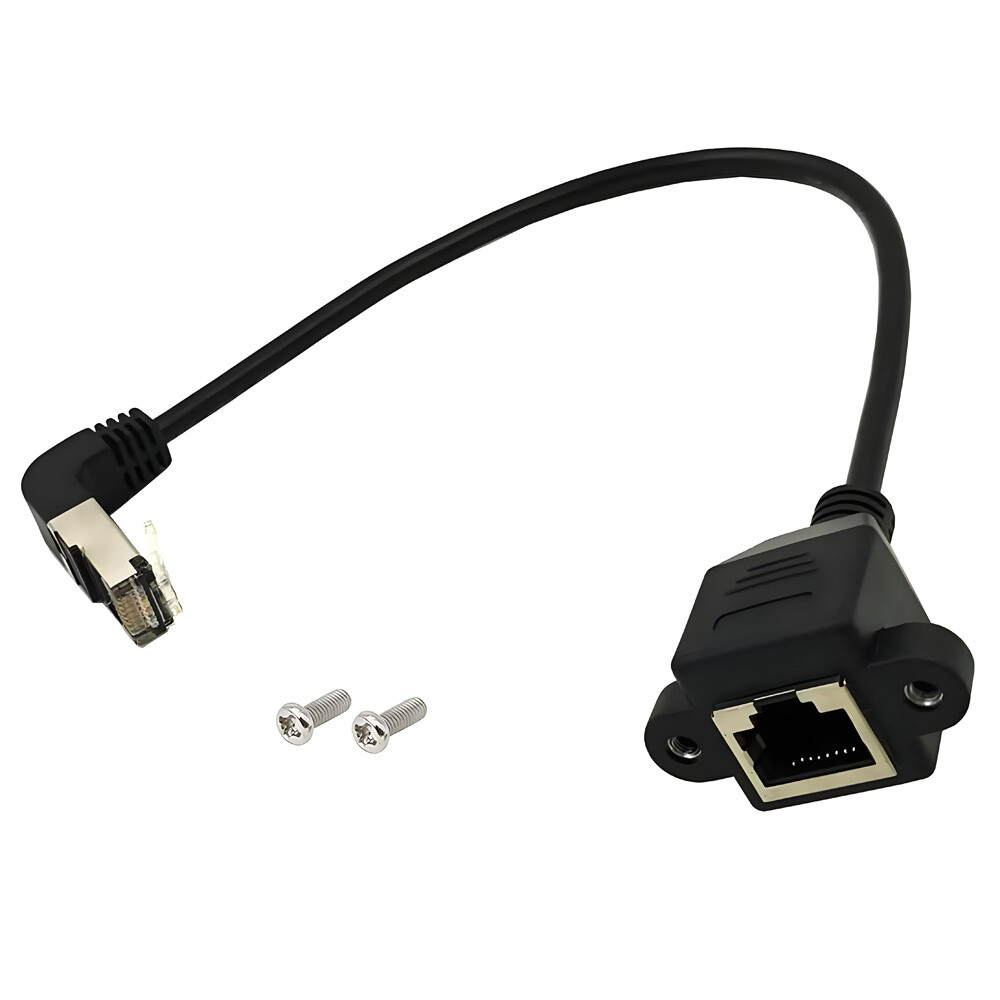 RJ45 Male to Female Ethernet Network Screw Panel Mount Extension Cable 0.3m -3m