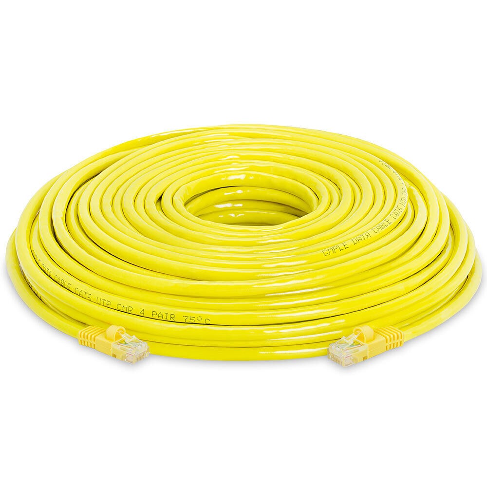 100 FT Cat5e Patch Cord CAT5e Cable LAN Ethernet RJ45 Connector Internet Wire