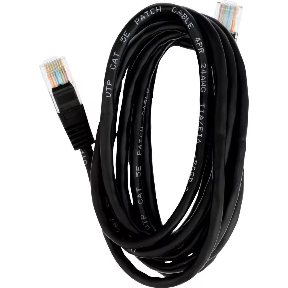 7 Ft. Cat5E RJ45 Ethernet Network Cable, Black
