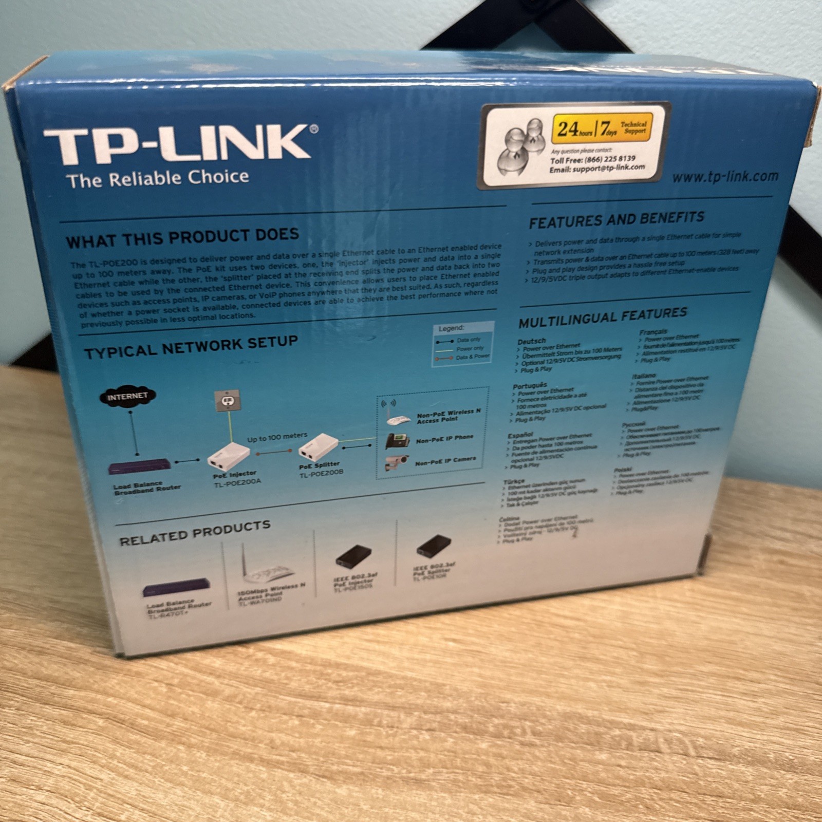 TP-LINK Power over Ethernet Adapter Kit (TL-POE200) – Brand New