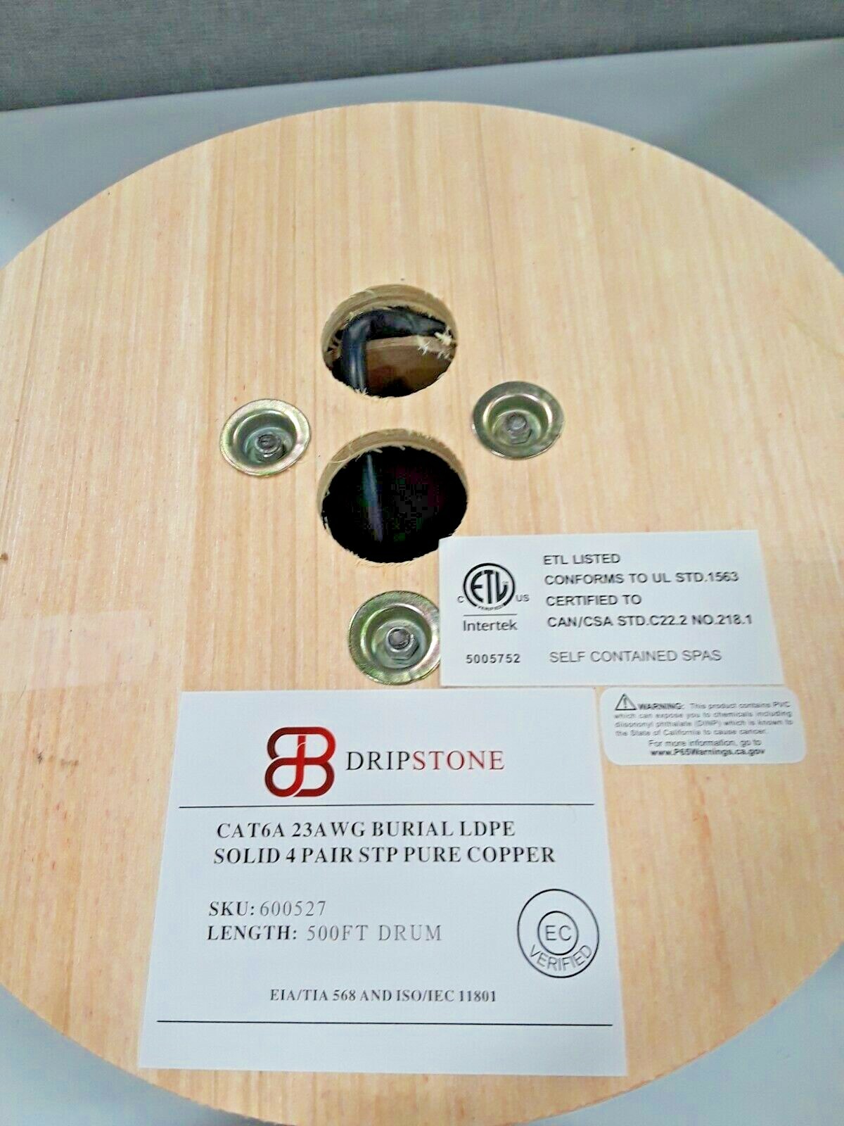 DRIPSTONE Burial LDPE Solid 4 Pair STP Pure Copper 500Ft Drum 21.2 LBS
