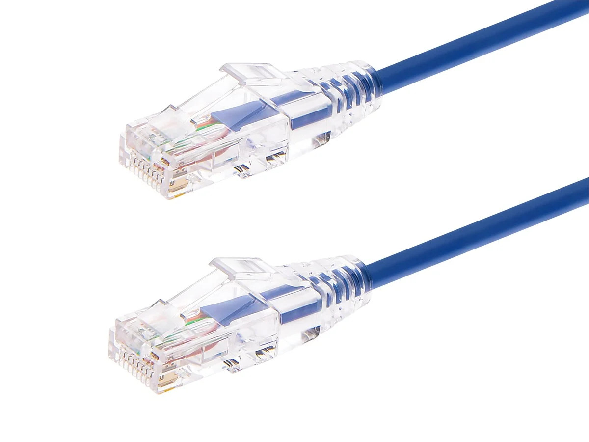 Monoprice Cat6 Ethernet Patch Cable – 3 feet – Blue | Snagless RJ45 Stranded