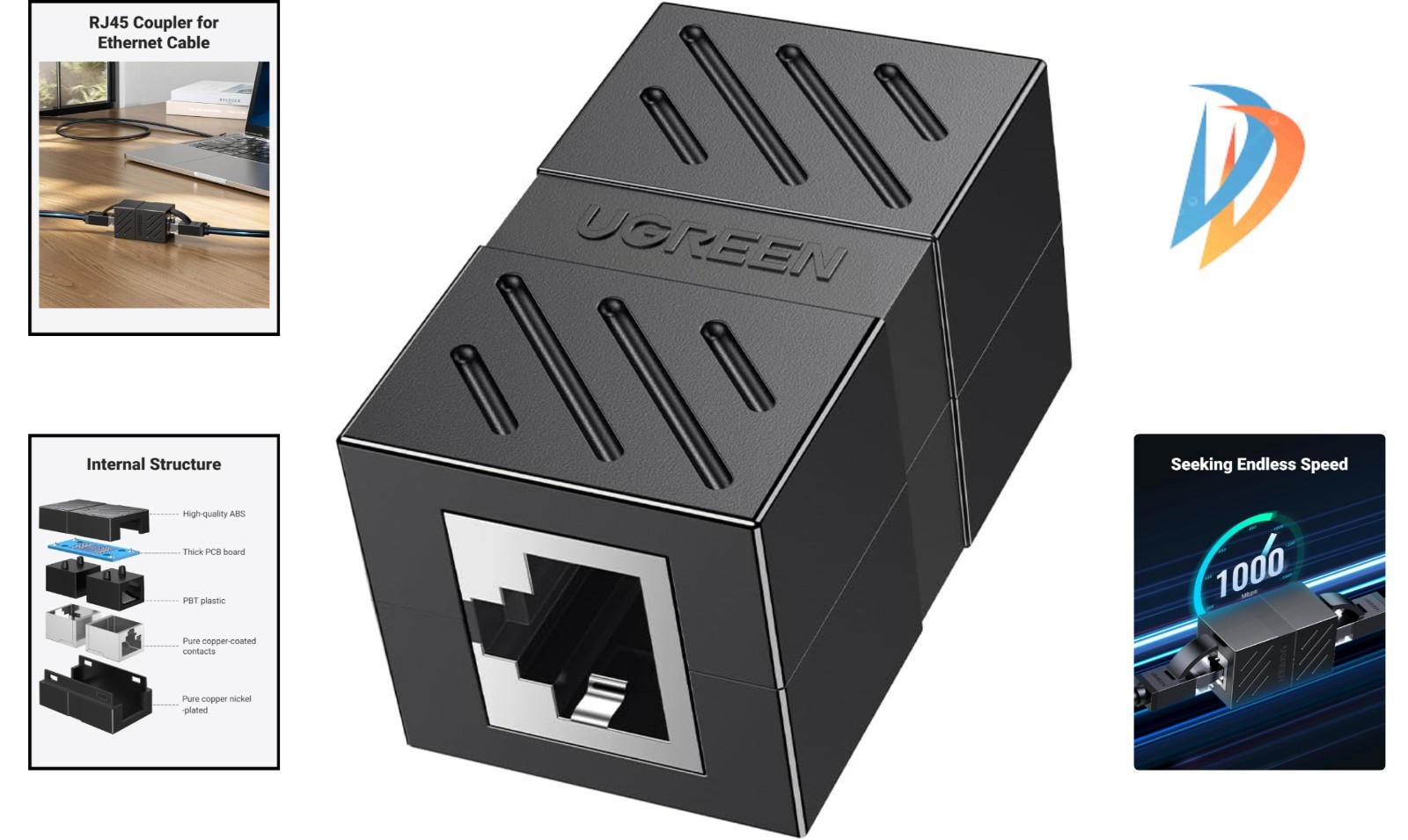 Reliable RJ45 Coupler for Fast Ethernet Connections – Universal Compatibility