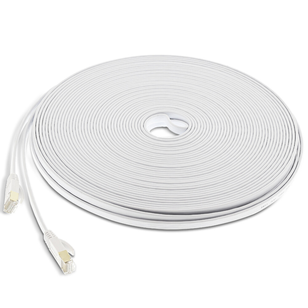 Cat 6 CAT6 Ethernet Cable Cord 150 ft White internet Network Cable High Speed US