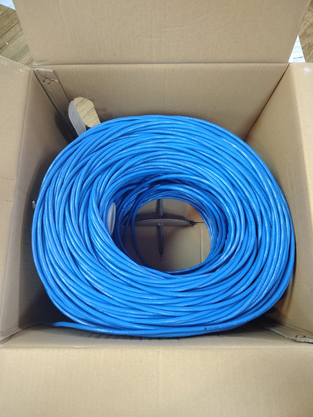 TRUE CABLE Cat6 Riser (CMR), 1000ft, Blue, 23AWG 4 Pair Solid Bare Copper, 550MH