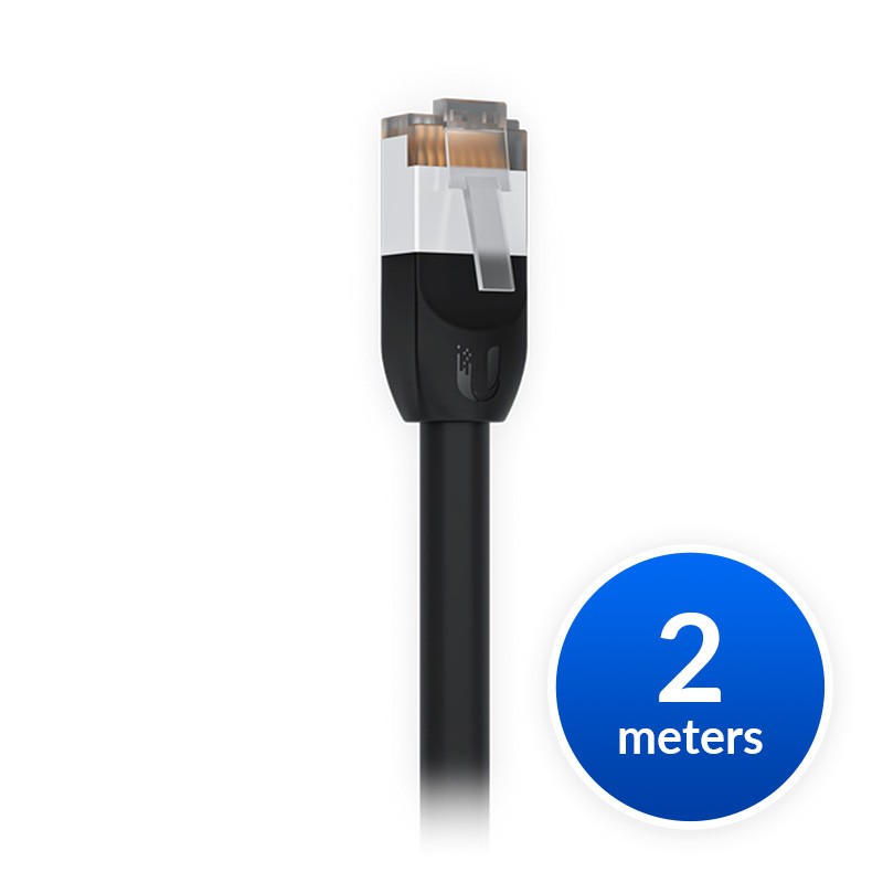 Ubiquiti UniFi Patch Cable Outdoor 2M Black Single Unit All-weather RJ45