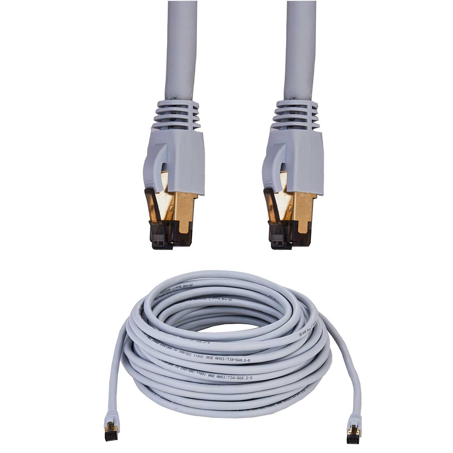 Cat8 Ethernet Cable RJ45 Shielded High Speed 40Gbps Internet Grey Copper Lot