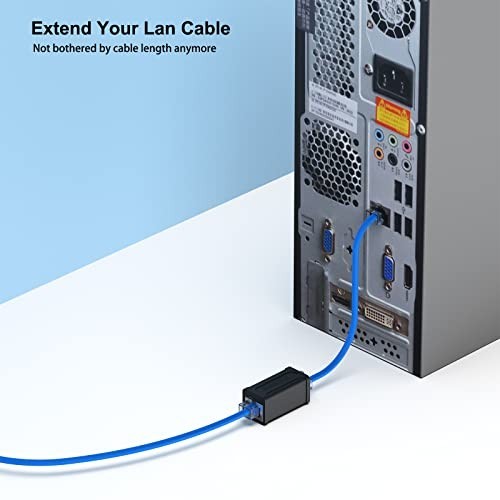 10 Pack RJ45 Inline Coupler, Cat7 Cat6 Cat5e Ethernet Female to Female Connector