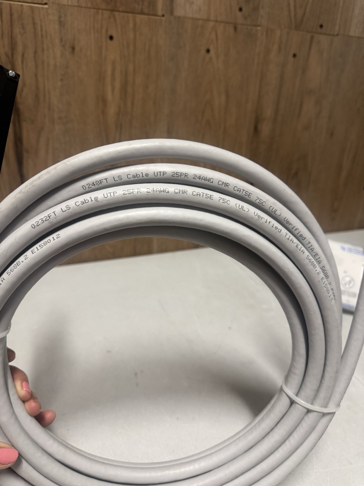 CAT5E 25 Pair Amphenol SCSI Cable 24AWG CMP LS UTP 25PR 75C Tested