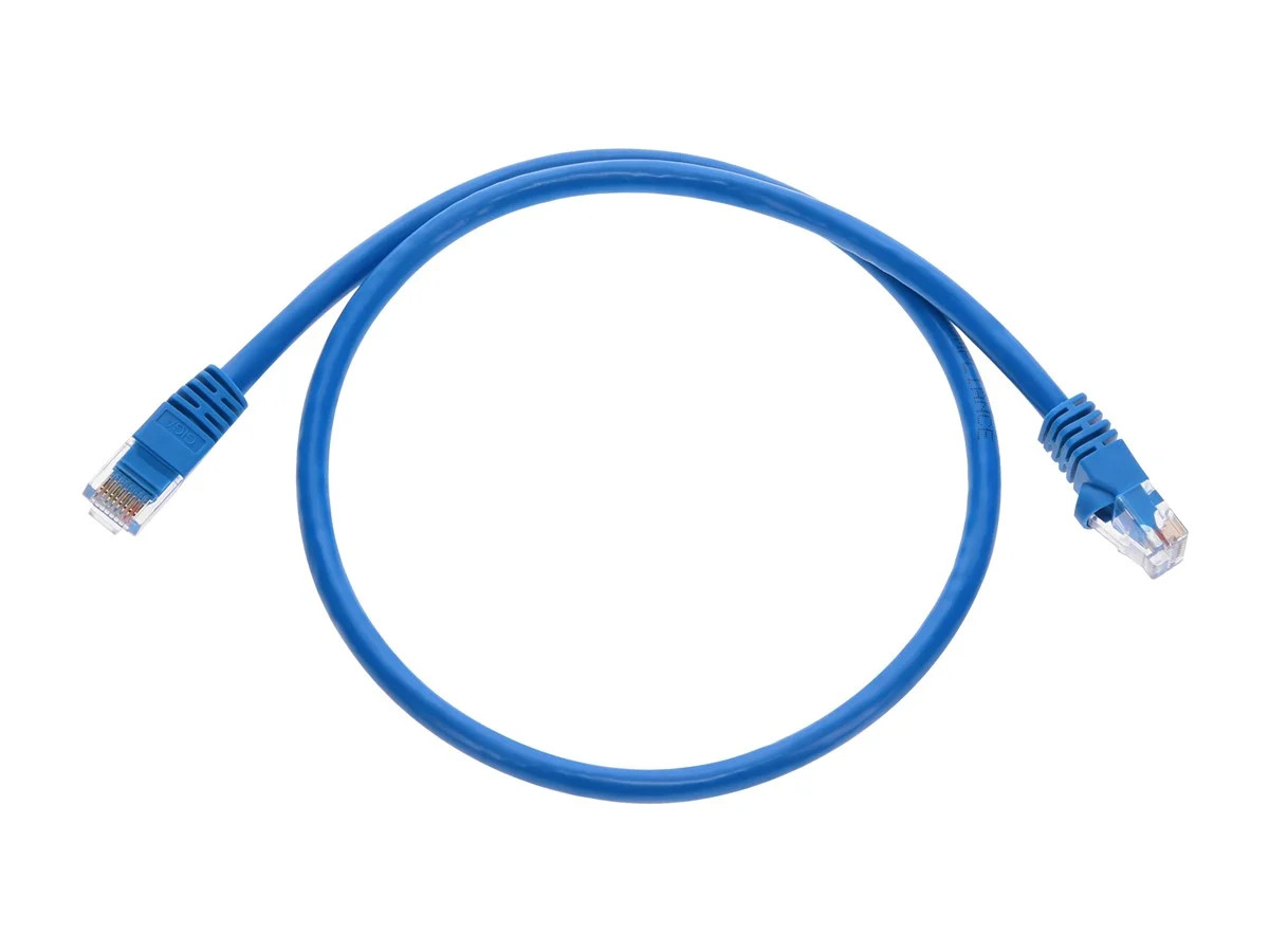 Cat6 Ethernet Patch Cable Network Internet Cord RJ45 Stranded UTP 24AWG 2ft Blue