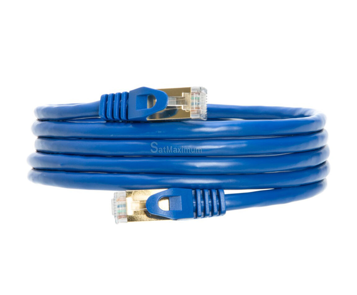 Cat7 S/FTP Ethernet Patch Cord High Speed LAN Network Cable Blue 25ft- 200ft LOT